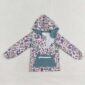 aier wholesale green camo half zip lightweight hoodie