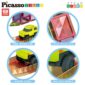 PicassoTiles toy car building set with diamond design.