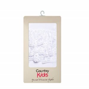 White lace tights packaging for special occasions.