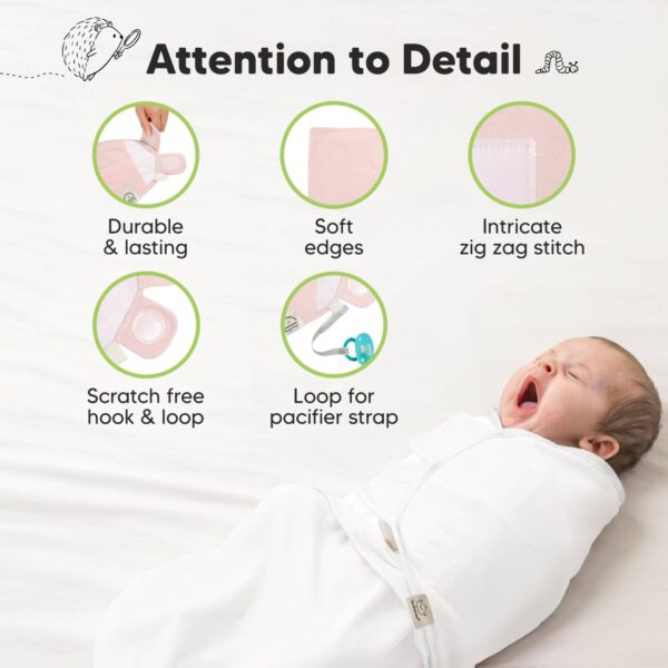 keababies 3pk soothe baby swaddles 0 3 months, sleep sack for newborns Baby swaddle features: durable, soft edges, pacifier loop.