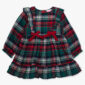 Plaid toddler dress with red and green design
