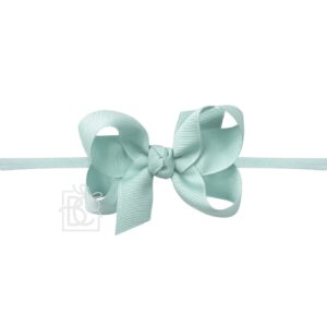 Beyond Creation - Classic 1/4" Nylon Headband with Signature Grosgrain Bow 3.5 inch