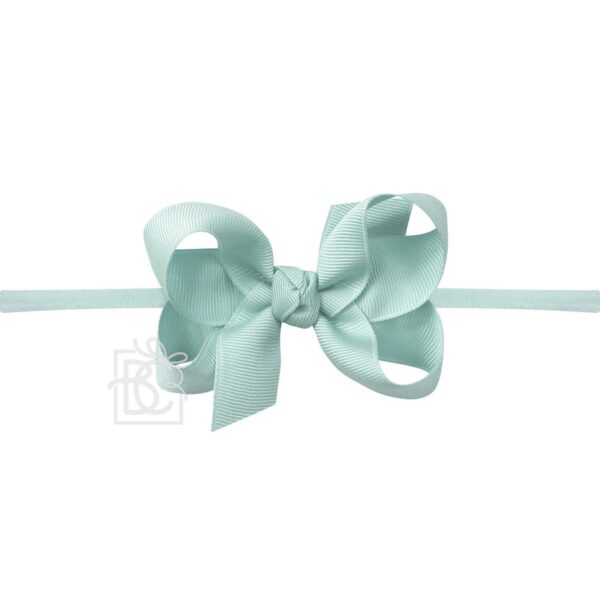 beyond creation classic 1/4" nylon headband with signature grosgrain bow 3.5 inch beyond creation classic 1/4" nylon headband with signature grosgrain bow 3.5 inch