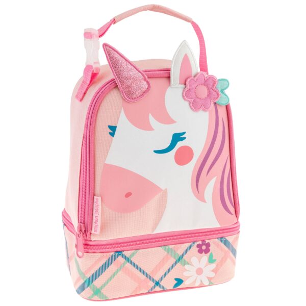 stephen joseph gifts lunch pals Pink unicorn lunch bag with floral design