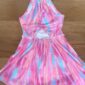 Colorful sleeveless dress with abstract pattern