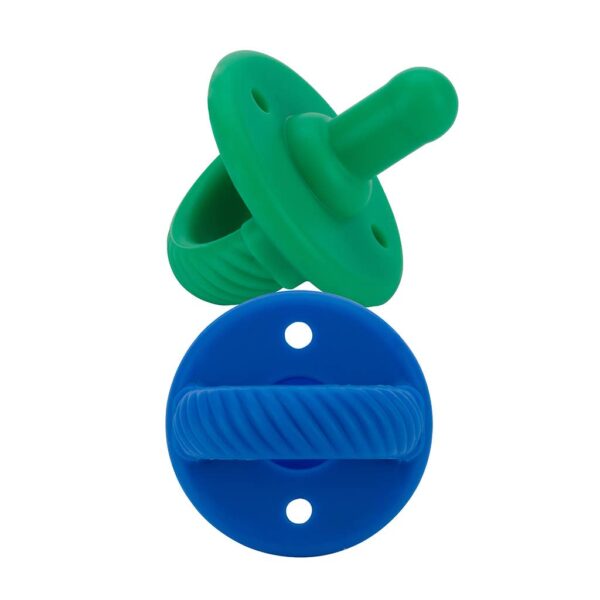 itzy ritzy sweetie soother™ pacifier sets (2 pack): agave + succulent cables Blue and green silicone pacifiers