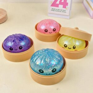 Sparkling Extras - Glitter Dumplings Squishy Stress Relief Toy (Random Color)