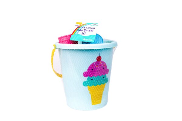toysmith toysmith 6 piece set ice cream sand bucket set Ice cream themed sand bucket toy set.