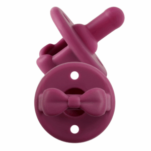 Purple pacifier with bow design