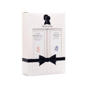 Baby skincare gift set with lotion and wash