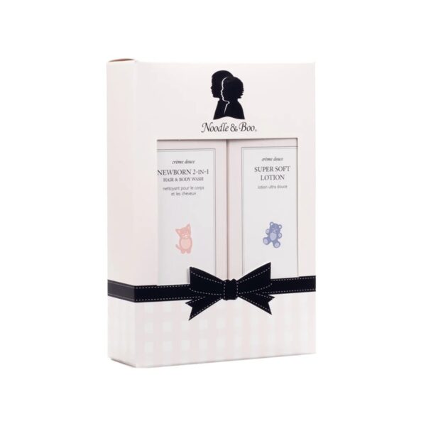 Baby skincare gift set with lotion and wash