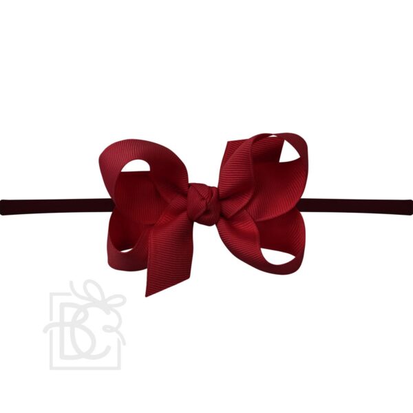 beyond creation classic 1/4" nylon headband with signature grosgrain bow 3.5 inch beyond creation classic 1/4" nylon headband with signature grosgrain bow 3.5 inch