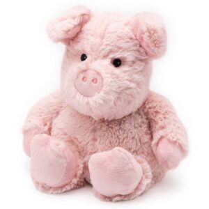 Fluffy pink pig stuffed animal toy