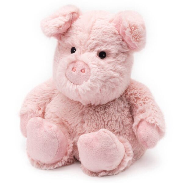 Fluffy pink pig stuffed animal toy