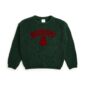 Green sweater with 'Merry' and red tree design.