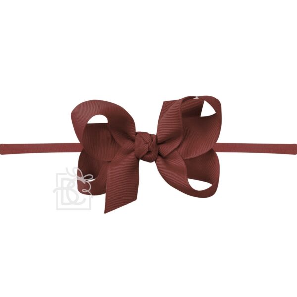 beyond creation classic 1/4" nylon headband with signature grosgrain bow 3.5 inch beyond creation classic 1/4" nylon headband with signature grosgrain bow 3.5 inch