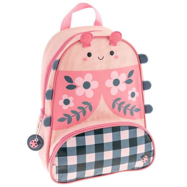 stephen joseph gifts sidekick backpacks Pink backpack with ladybug and floral design