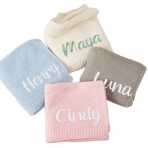 Zsa Zsa & LoLLi Monogram Blanks - Nap Time Cotton Blanket - ORIGINAL Baby Quilt Blanket