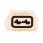 Beige diaper bag with logo
