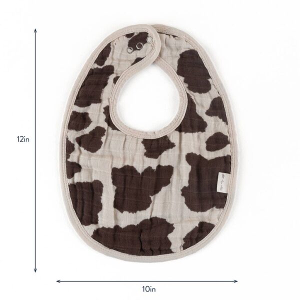 itzy ritzy *new* itzy bibs™: check yes! Cow print baby bib with size measurements.