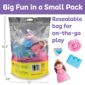 Toy kit in resealable bag for creative play.