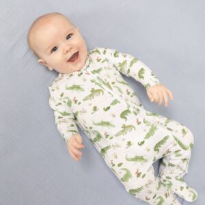 Angel Dear - Crayon Alligators - 2 Way Zipper Footie