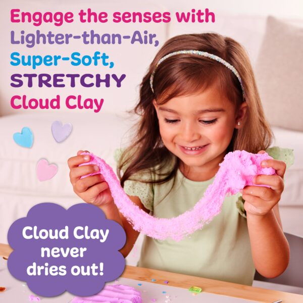 faber castell / creativity for kids sensory pack princess on the go play set for kids Child playing with stretchy pink cloud clay.