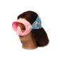 Mannequin with pink swim mask and colorful strap.