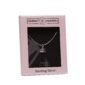 Sterling silver necklace in decorative box.
