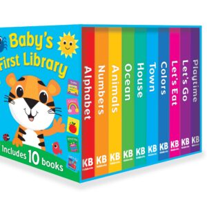 Baby's First Library collection, includes 10 colorful books.