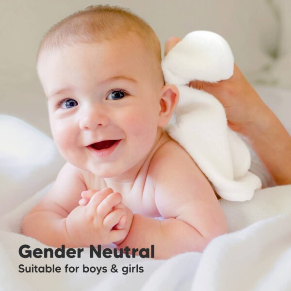 keababies 6 pack baby wash cloths: white Smiling baby, gender neutral clothing suitable for all.