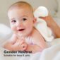 Smiling baby, gender neutral clothing suitable for all.