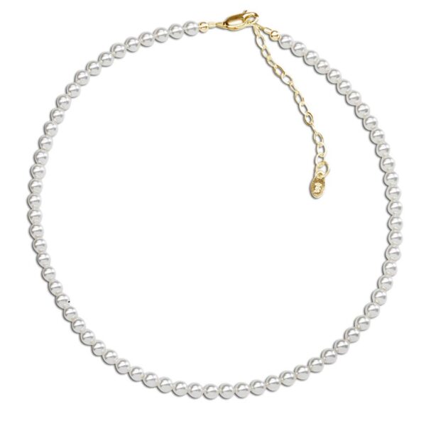 cherished moments girls 14k gold plated pearl necklace children's kids jewelry Elegant pearl necklace with gold clasp and chain.