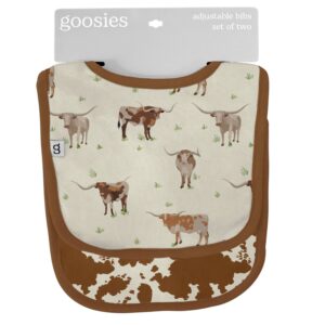 Cow-print baby bibs set of two