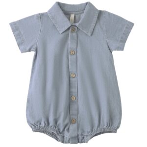Quincy Mae -Matteo Romper Chambray