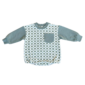 Checkered baby romper with long sleeves