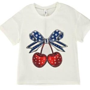 ML Kids - Rhinestone Patriotic Cherry Tee