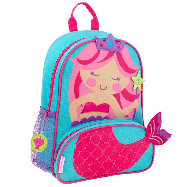 stephen joseph gifts sidekick backpacks Colorful mermaid-themed children's backpack with star wand.