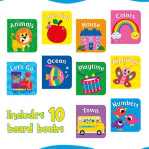 Set of 10 colorful educational board books