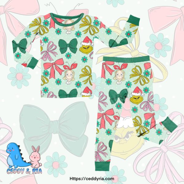 ceddy & ria christmas mean one bamboo pajama two piece set