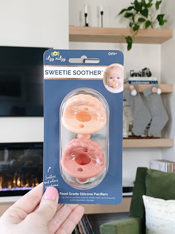 itzy ritzy sweetie soother™ pacifier sets (2 pack): agave + succulent cables Itzy Ritzy sweetie soother silicone pacifiers package