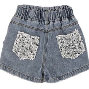 ML Kids - Sequin Back Pocket Denim Shorts