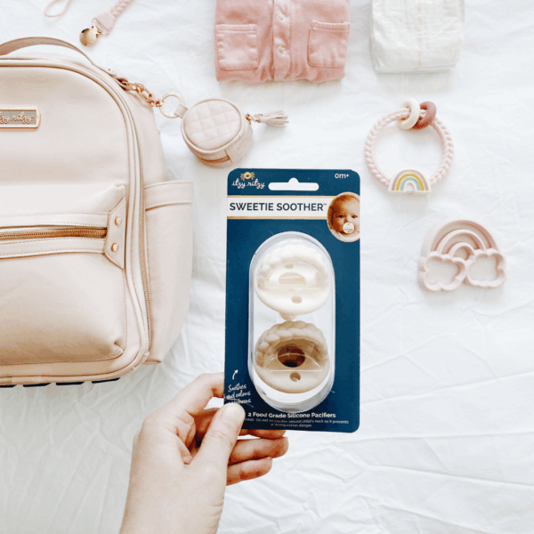 itzy ritzy sweetie soother™ pacifier sets (2 pack): agave + succulent cables Baby pacifiers and items with backpack.