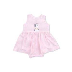 Angel Dear - Cute Farm Animals Appliques - Tank Bodysuit Dress