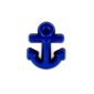 Blue anchor symbol on white background
