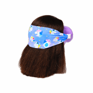 Unicorn-themed swim headband and ear protector