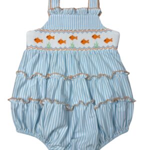 Whimsy Bay Kids - Goldfish Gang Smocked Bubble