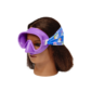 Mannequin wearing purple dive mask