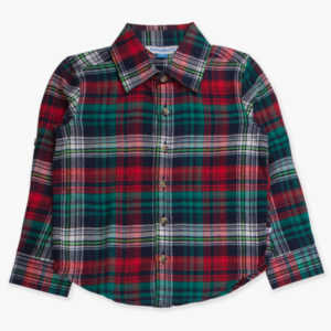 Colorful plaid long-sleeve shirt for kids