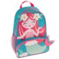 Colorful mermaid backpack for kids with flowers.